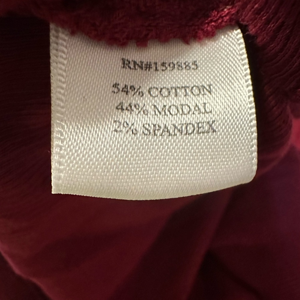 Bobi Los Angeles Burgundy‎ “Pinot” Maxi Dress w/ Side Ruching. Size Large. - Picture 6 of 7